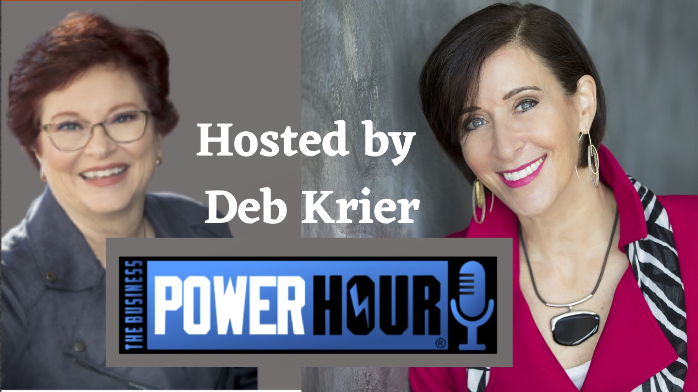 Shelley Golden podcast guest of Deb Krier on The Power Hour on Zoom Makeovers - how to elevate our online screen presence.